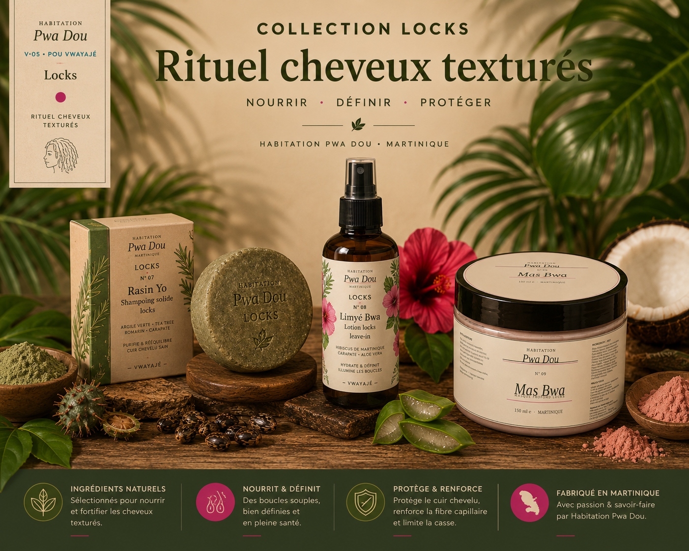 Collection Locks — Rituel cheveux texturés